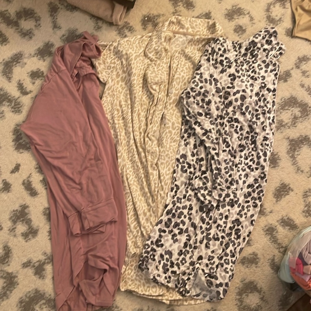 5 Button front gowns, 3 tops